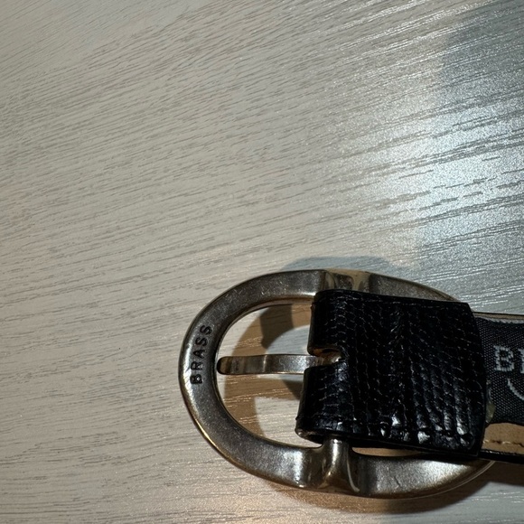 Brighton Black and Tan Leather Belt with Classic Design - Picture 6 of 7